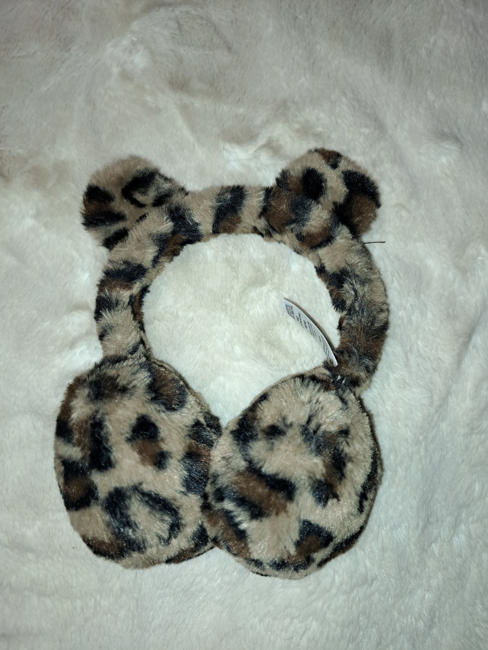 Leopard Print Faux Fur Ear Muffs For Kids